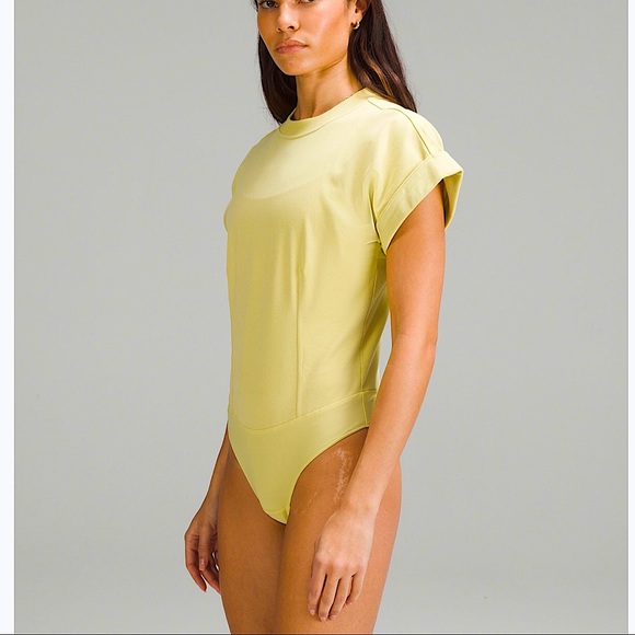 LULULEMON Heavyweight Cotton T-Shirt Bodysuit - Picture 1 of 8